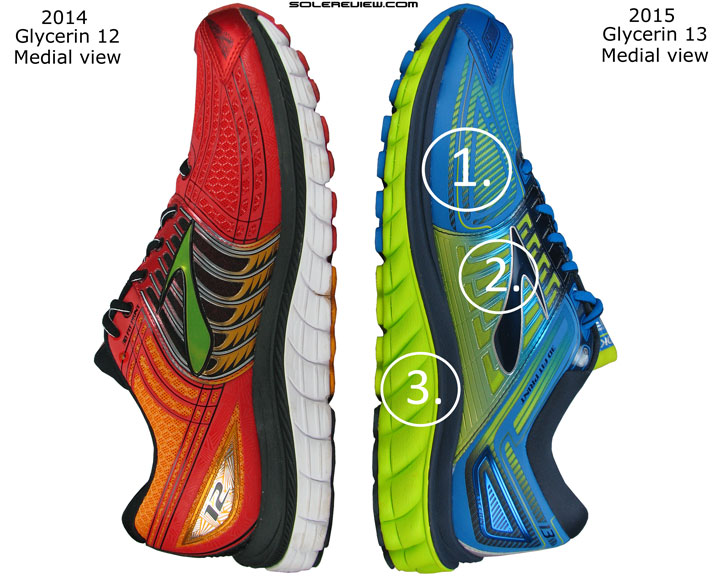 difference between brooks glycerin 12 and 13