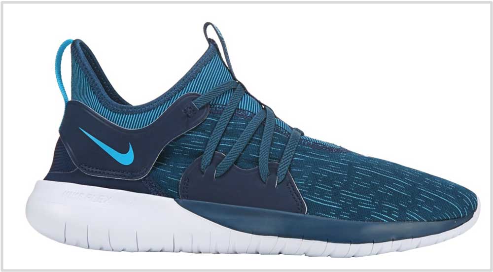 nike flex contact blue running shoes