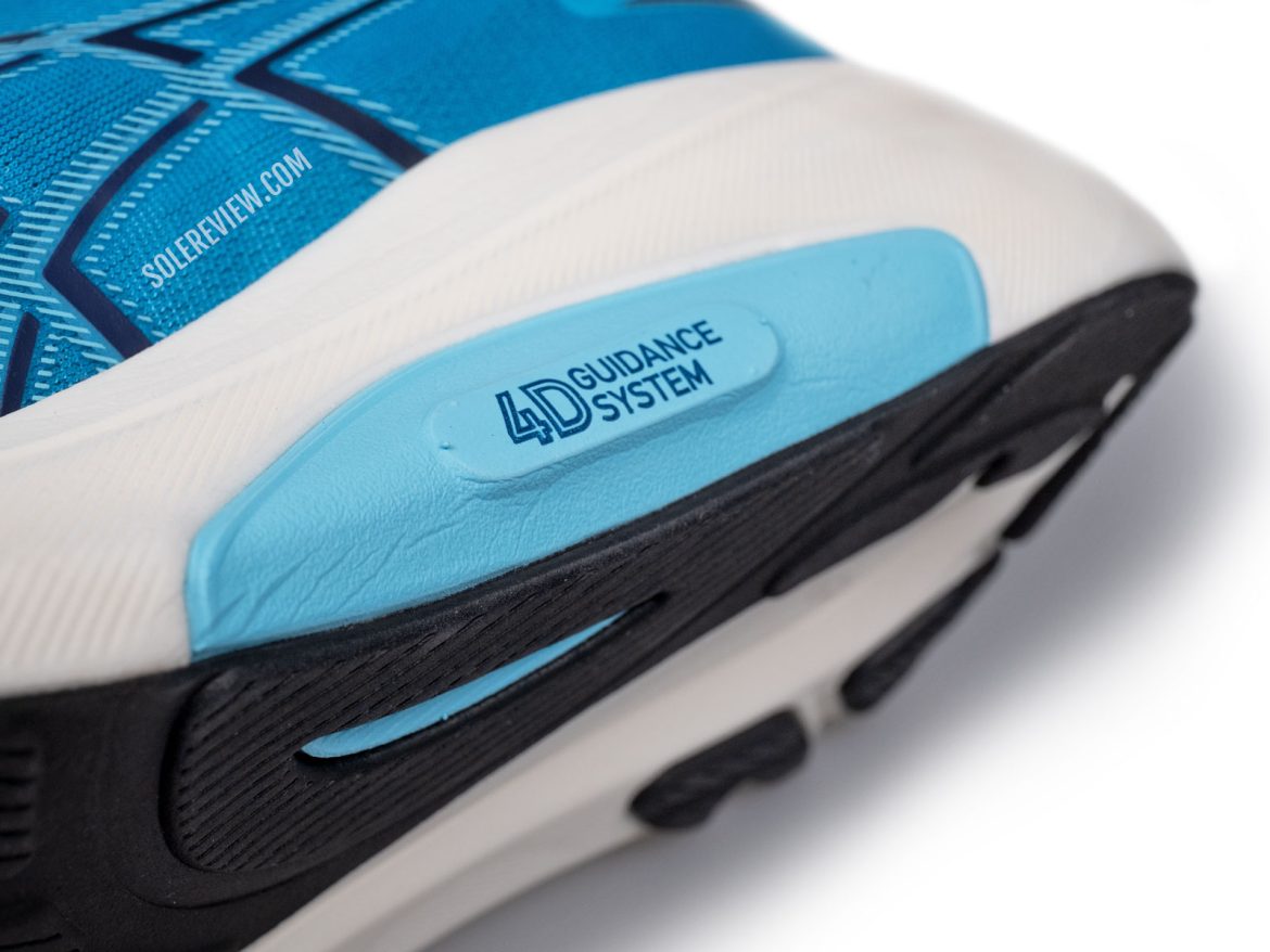 The 4D Guidance stability system of the Asics Kayano 31.